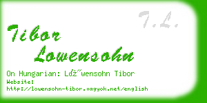 tibor lowensohn business card